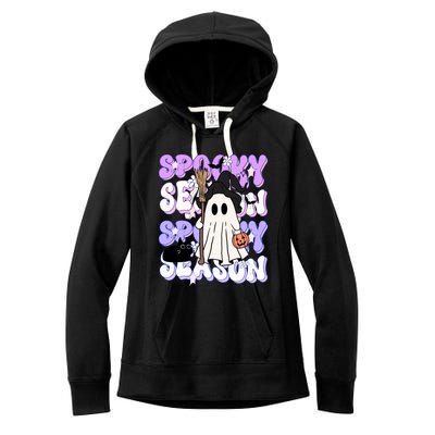 Funny Saying Spooky Season Halloween Ghost Lover Women's Fleece Hoodie