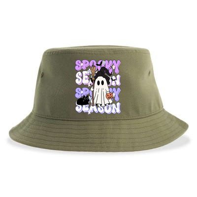 Funny Saying Spooky Season Halloween Ghost Lover Sustainable Bucket Hat