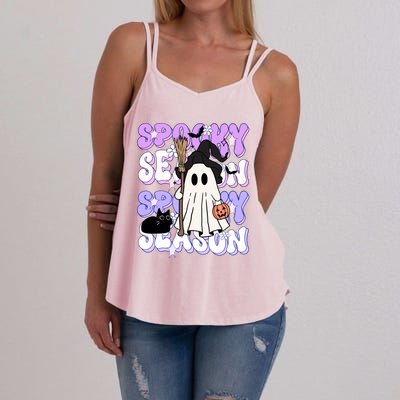 Funny Saying Spooky Season Halloween Ghost Lover Women's Strappy Tank