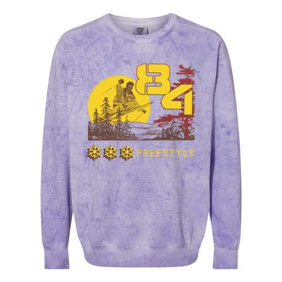 Freestyle Skiing Ski Sport Gift Colorblast Crewneck Sweatshirt