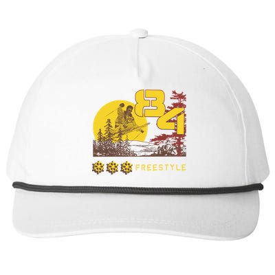 Freestyle Skiing Ski Sport Gift Snapback Five-Panel Rope Hat