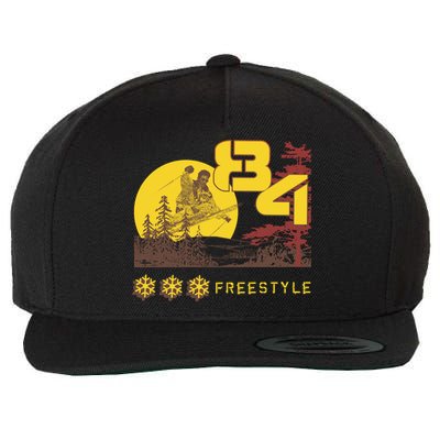 Freestyle Skiing Ski Sport Gift Wool Snapback Cap