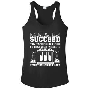 Funny Statistics Science Pun Chemistry Gift Ladies PosiCharge Competitor Racerback Tank