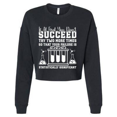 Funny Statistics Science Pun Chemistry Gift Cropped Pullover Crew