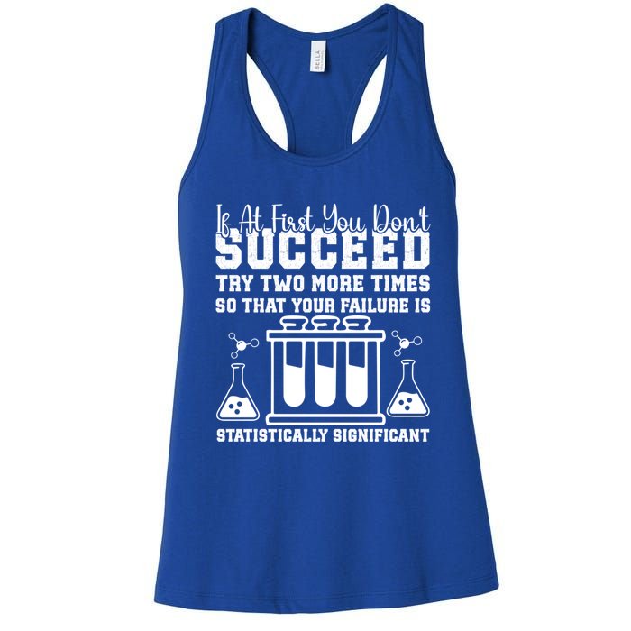 Funny Statistics Science Pun Chemistry Gift Women's Racerback Tank