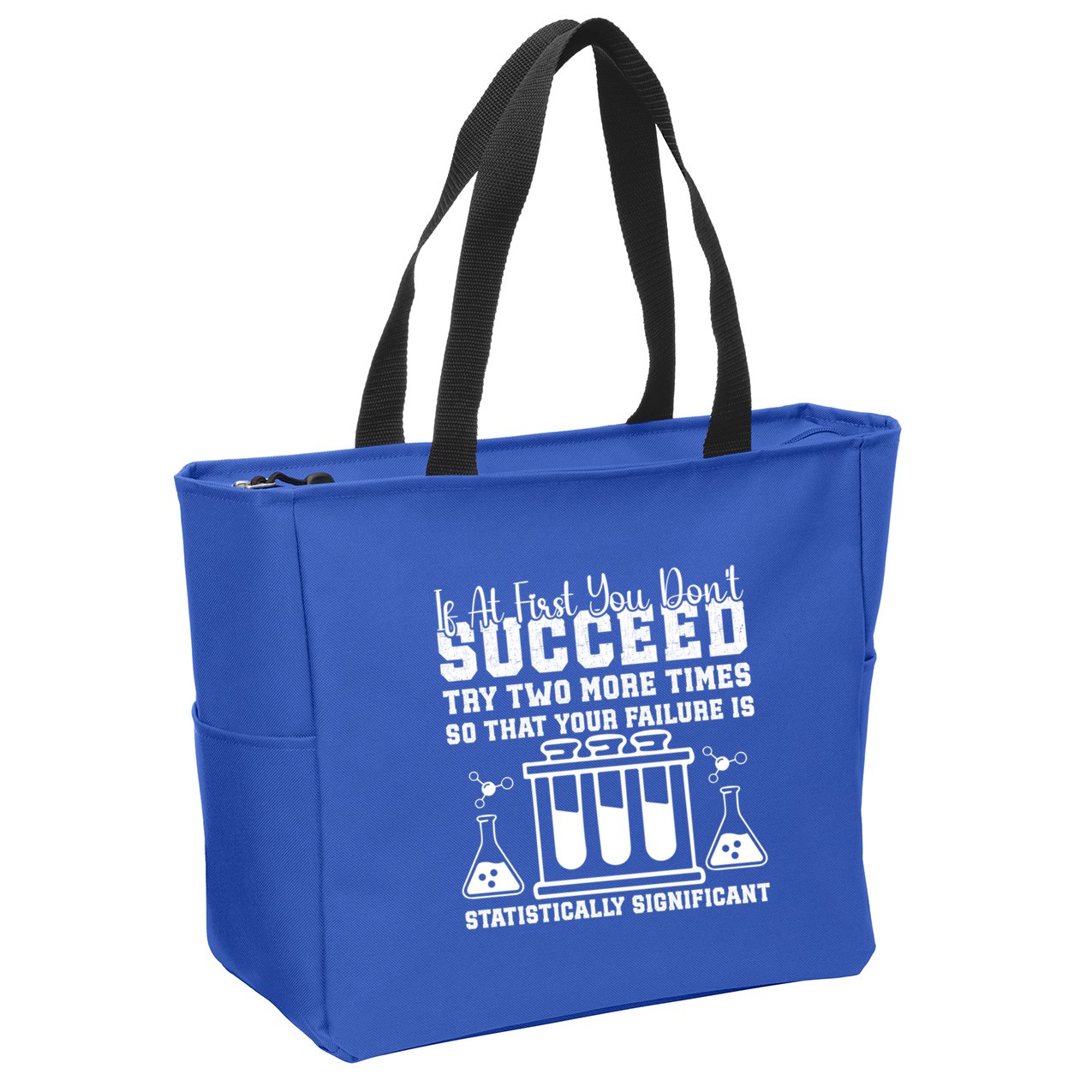 Funny Statistics Science Pun Chemistry Gift Zip Tote Bag
