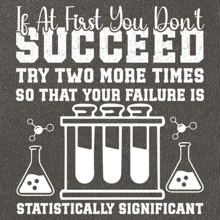 Funny Statistics Science Pun Chemistry Gift Cotton Canvas Backpack