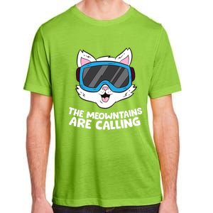 Funny Snowboard Ski Goggle For Snowboarding Cat Skiing Gift Adult ChromaSoft Performance T-Shirt