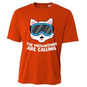 Funny Snowboard Ski Goggle For Snowboarding Cat Skiing Gift Cooling Performance Crew T-Shirt