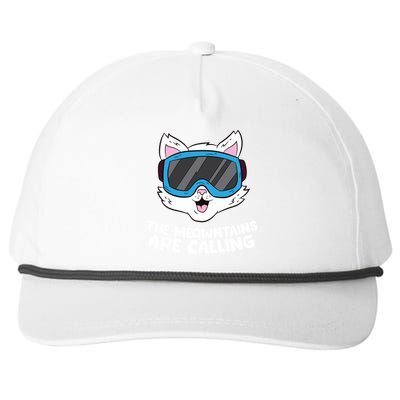 Funny Snowboard Ski Goggle For Snowboarding Cat Skiing Gift Snapback Five-Panel Rope Hat