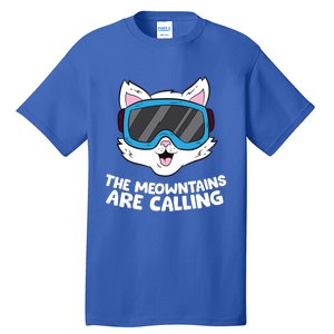 Funny Snowboard Ski Goggle For Snowboarding Cat Skiing Gift Tall T-Shirt