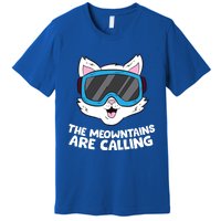 Funny Snowboard Ski Goggle For Snowboarding Cat Skiing Gift Premium T-Shirt