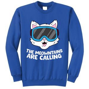 Funny Snowboard Ski Goggle For Snowboarding Cat Skiing Gift Tall Sweatshirt