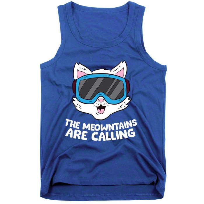 Funny Snowboard Ski Goggle For Snowboarding Cat Skiing Gift Tank Top