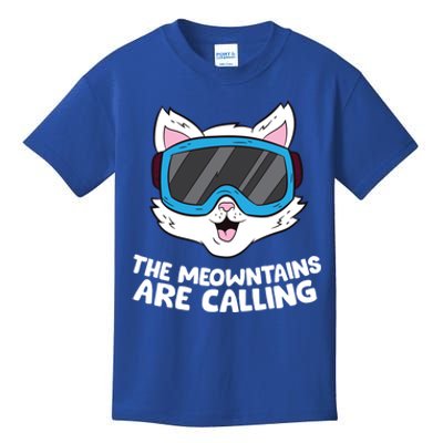 Funny Snowboard Ski Goggle For Snowboarding Cat Skiing Gift Kids T-Shirt