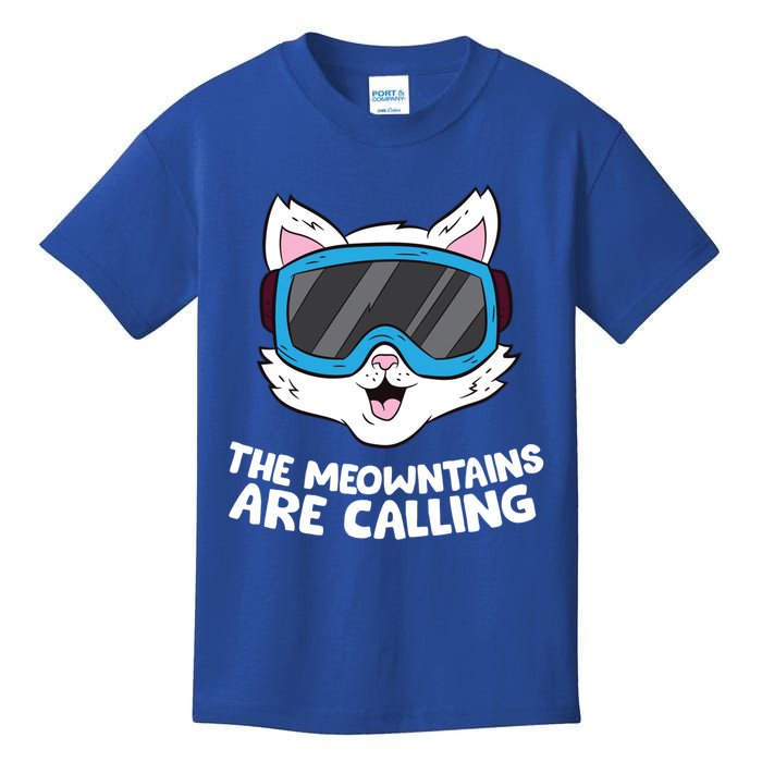 Funny Snowboard Ski Goggle For Snowboarding Cat Skiing Gift Kids T-Shirt