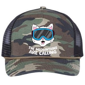 Funny Snowboard Ski Goggle For Snowboarding Cat Skiing Gift Retro Rope Trucker Hat Cap