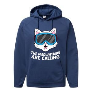 Funny Snowboard Ski Goggle For Snowboarding Cat Skiing Gift Performance Fleece Hoodie