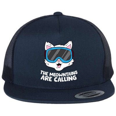 Funny Snowboard Ski Goggle For Snowboarding Cat Skiing Gift Flat Bill Trucker Hat