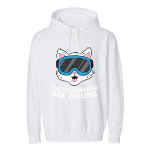 Funny Snowboard Ski Goggle For Snowboarding Cat Skiing Gift Garment-Dyed Fleece Hoodie