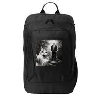 Funny Surprised Scared Cat Selfie With D.Trump City Backpack