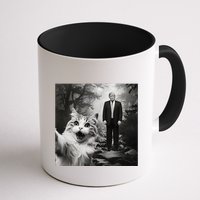 Funny Surprised Scared Cat Selfie With D.Trump Mug