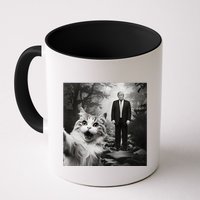 Funny Surprised Scared Cat Selfie With D.Trump Mug