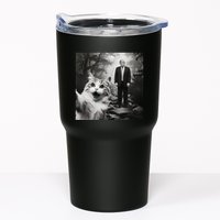 Funny Surprised Scared Cat Selfie With D.Trump Tumbler