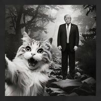 Funny Surprised Scared Cat Selfie With D.Trump Tumbler