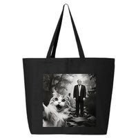 Funny Surprised Scared Cat Selfie With D.Trump 25L Jumbo Tote