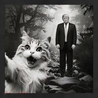 Funny Surprised Scared Cat Selfie With D.Trump 25L Jumbo Tote