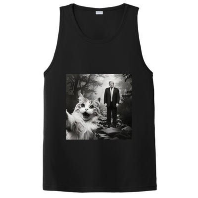 Funny Surprised Scared Cat Selfie With D.Trump PosiCharge Competitor Tank