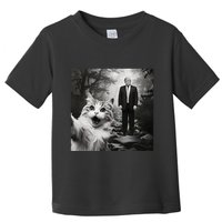 Funny Surprised Scared Cat Selfie With D.Trump Toddler T-Shirt