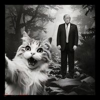 Funny Surprised Scared Cat Selfie With D.Trump Zip Tote Bag
