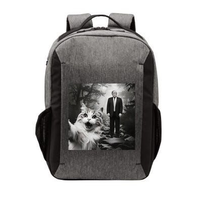 Funny Surprised Scared Cat Selfie With D.Trump Vector Backpack