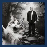 Funny Surprised Scared Cat Selfie With D.Trump Infant Baby Jersey Bodysuit