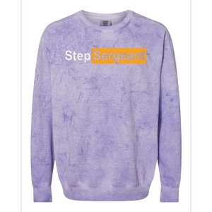 Funny Step Sergeant Colorblast Crewneck Sweatshirt