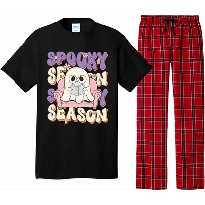 Funny Saying Spooky Season Halloween Ghost Teacher Pajama Set