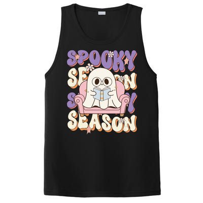 Funny Saying Spooky Season Halloween Ghost Teacher PosiCharge Competitor Tank