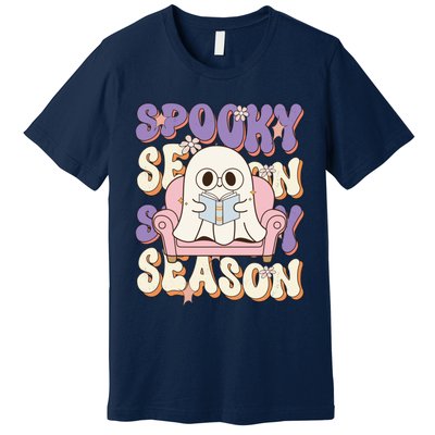 Funny Saying Spooky Season Halloween Ghost Teacher Premium T-Shirt