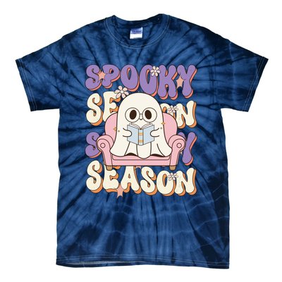 Funny Saying Spooky Season Halloween Ghost Teacher Tie-Dye T-Shirt