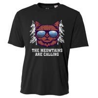 Funny Saying Ski Lover Mountain Skier And Cats Cooling Performance Crew T-Shirt