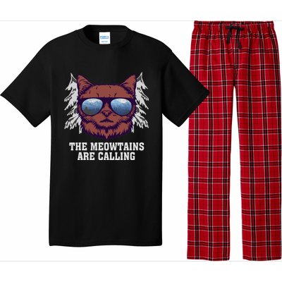 Funny Saying Ski Lover Mountain Skier And Cats Pajama Set