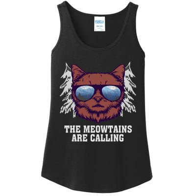 Funny Saying Ski Lover Mountain Skier And Cats Ladies Essential Tank