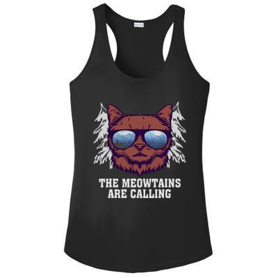 Funny Saying Ski Lover Mountain Skier And Cats Ladies PosiCharge Competitor Racerback Tank