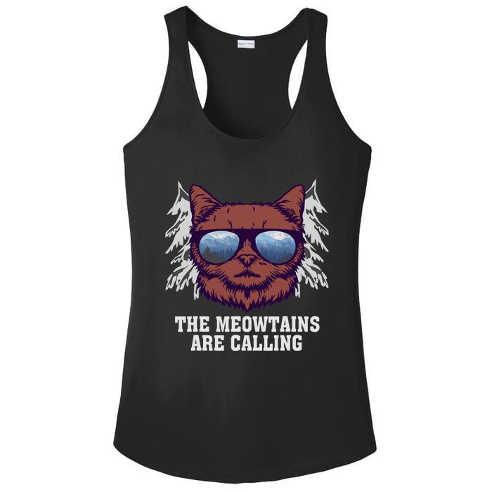 Funny Saying Ski Lover Mountain Skier And Cats Ladies PosiCharge Competitor Racerback Tank