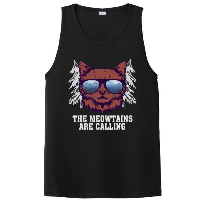 Funny Saying Ski Lover Mountain Skier And Cats PosiCharge Competitor Tank