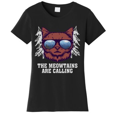 Funny Saying Ski Lover Mountain Skier And Cats Women's T-Shirt