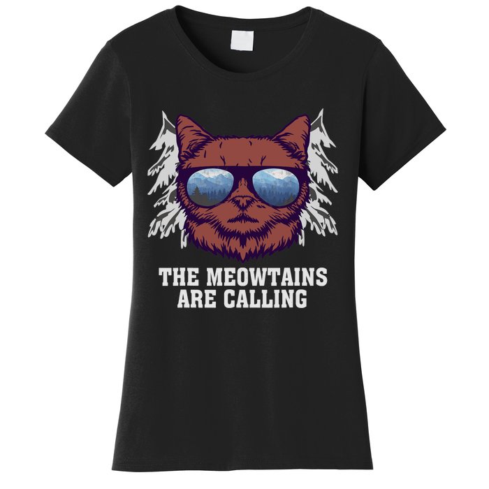 Funny Saying Ski Lover Mountain Skier And Cats Women's T-Shirt