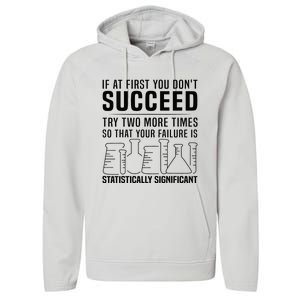 Funny Statistics Science Pun Gift For Men Women Chemistry Performance Fleece Hoodie